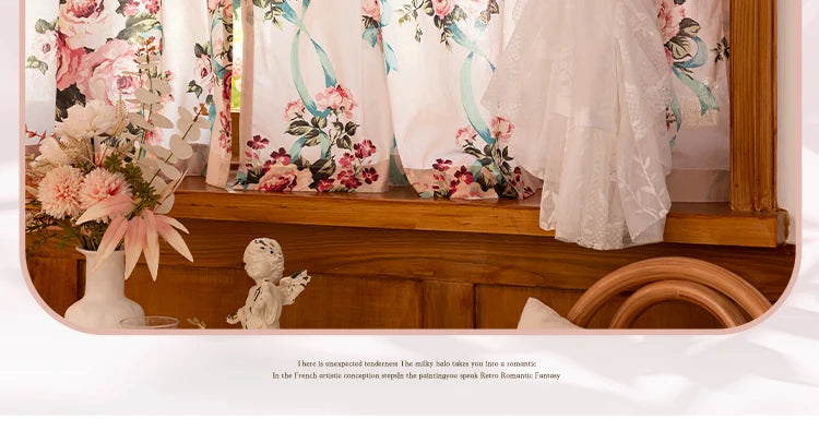 Spitzenvorhänge – Französische Pastorale – W150cmxH200cm