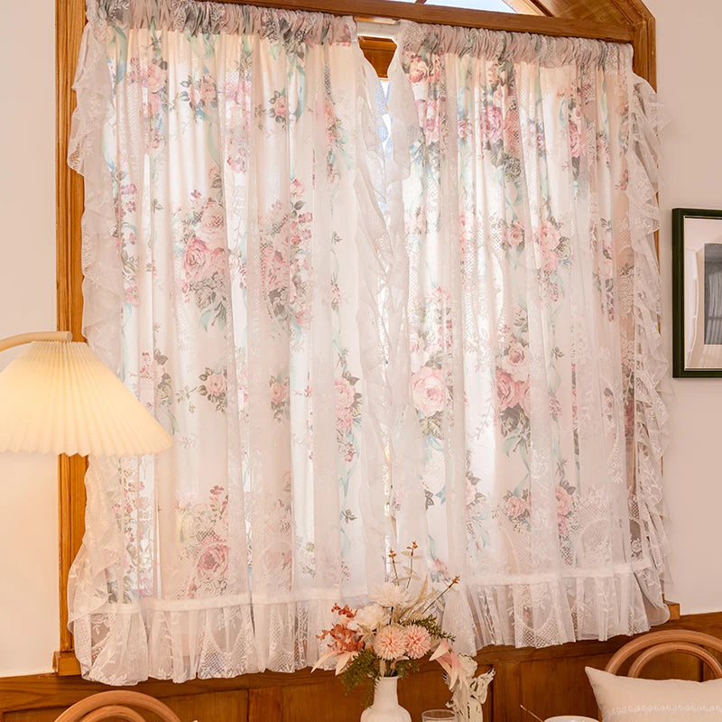 Spitzenvorhänge – Französische Pastorale – W150cmxH200cm