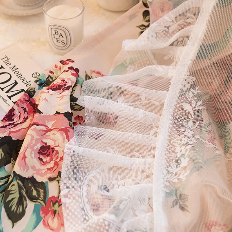 Spitzenvorhänge – Französische Pastorale – W150cmxH200cm