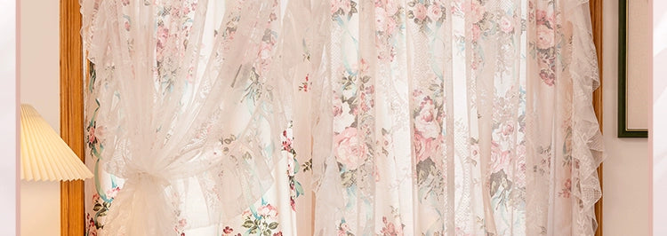 Spitzenvorhänge – Französische Pastorale – W150cmxH200cm