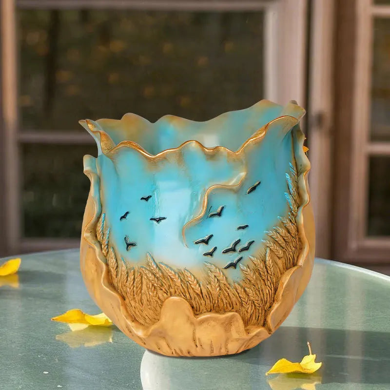 Sternennacht Pflanztopf – Harz Design für Moderne Räume