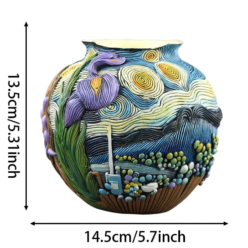 Sternennacht Pflanztopf – Harz Design für Moderne Räume