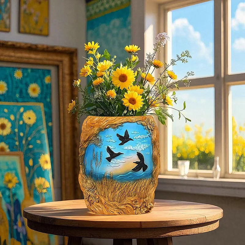 Sternennacht Pflanztopf – Harz Design für Moderne Räume