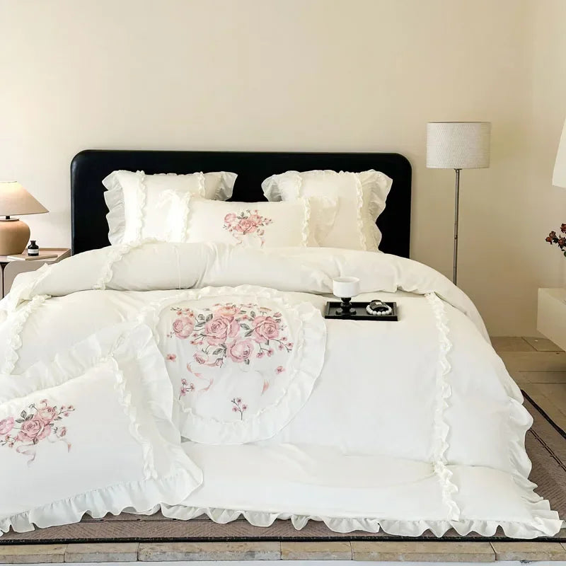 Rosa Bettbezug-Set aus Mikrofaser, Grösse: 1.8m, Farbe: Jadepink