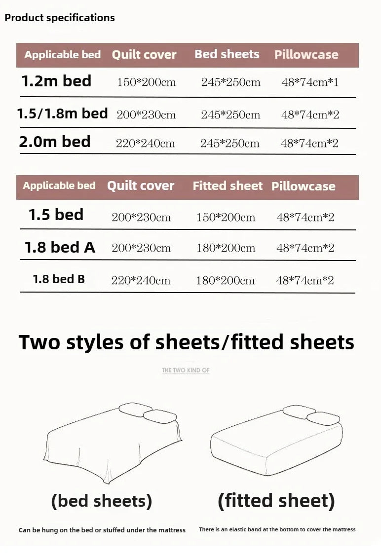 Bettwäsche-Set aus rosa Mikrofaser mit Stickerei, Grösse 1.8m