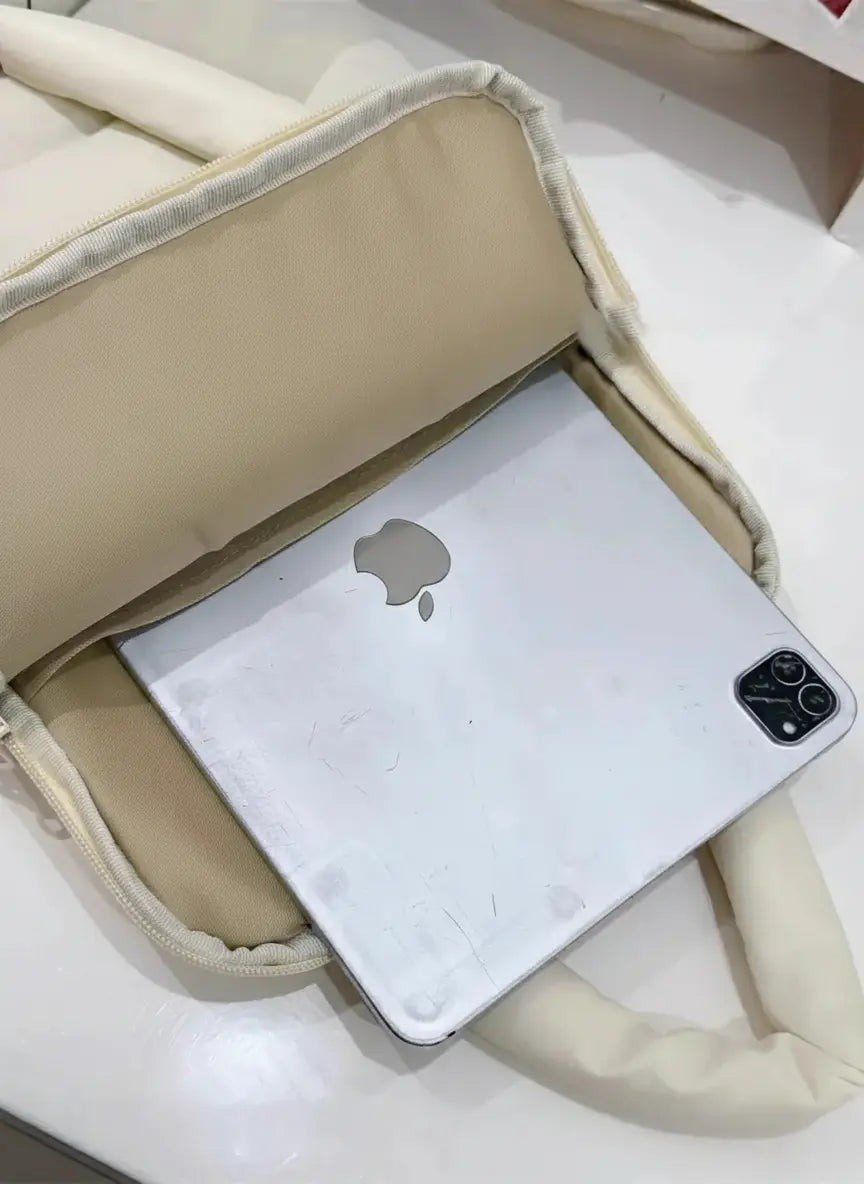 Stilvolle Polyester-Laptop-Tasche – Solides Design – Unisex