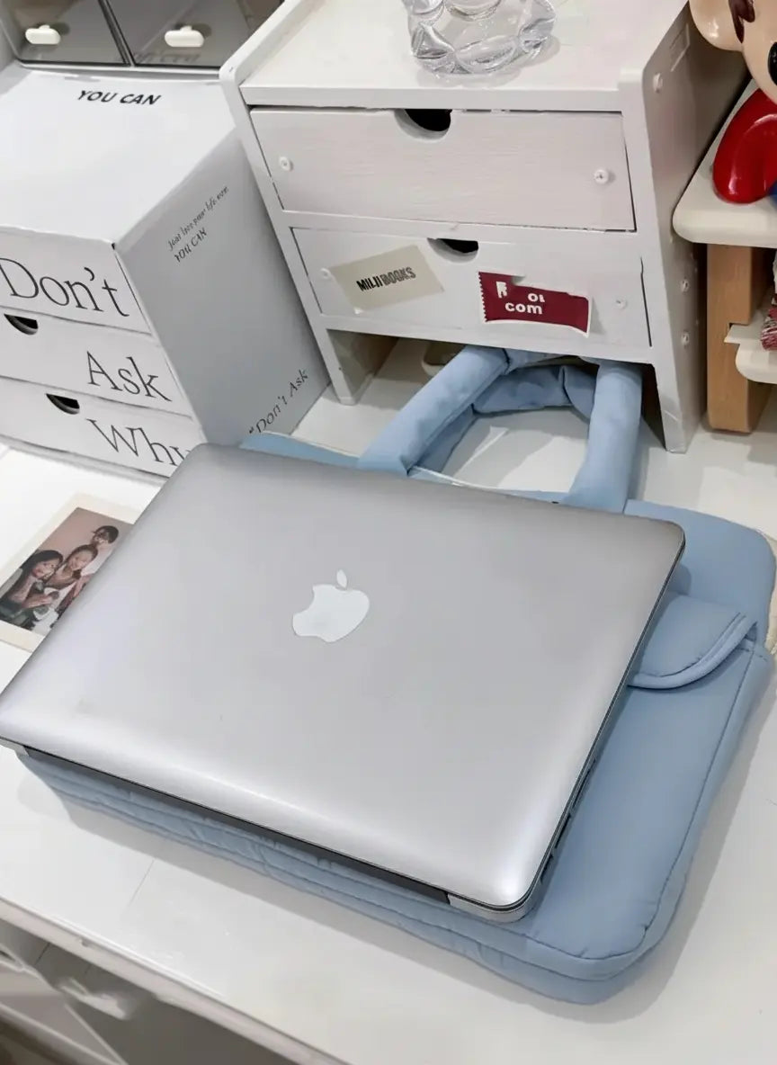 Stilvolle Polyester-Laptop-Tasche – Solides Design – Unisex