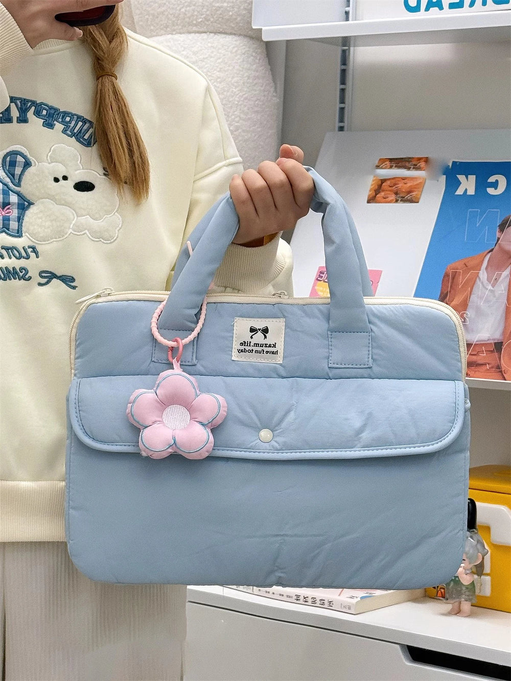 Stilvolle Polyester-Laptop-Tasche – Solides Design – Unisex