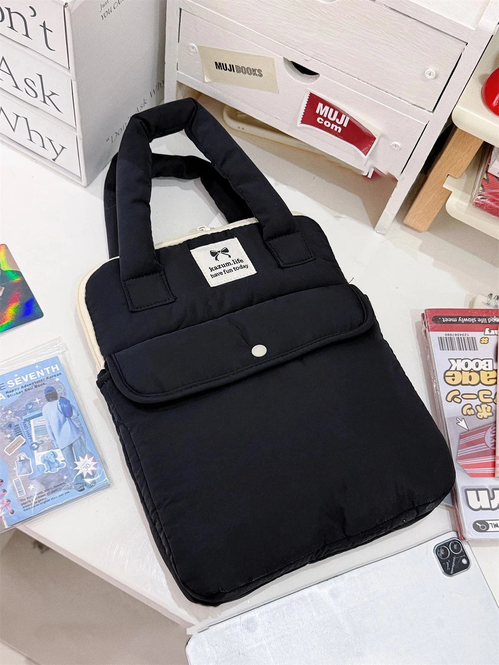 Stilvolle Polyester-Laptop-Tasche – Solides Design – Unisex