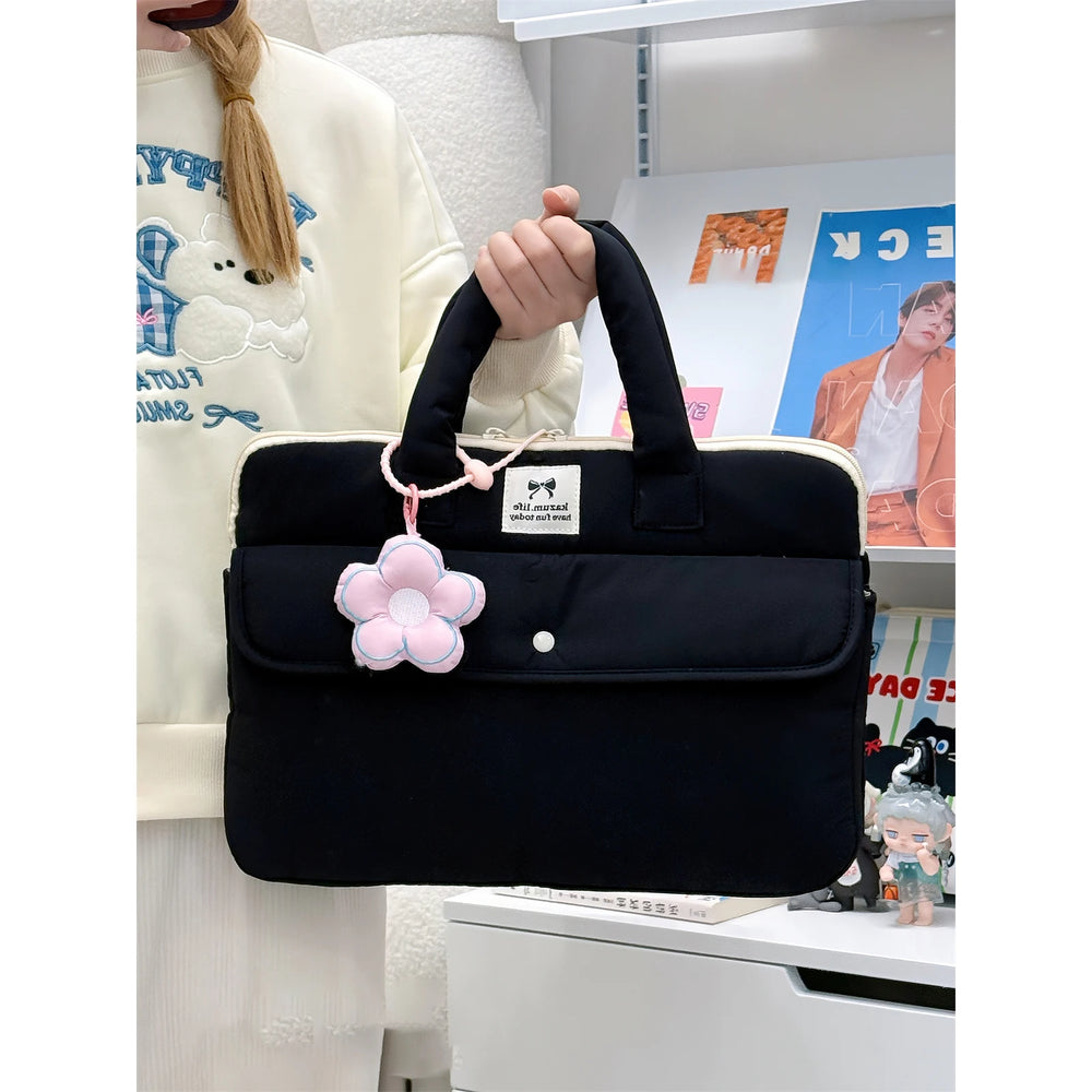 Stilvolle Polyester-Laptop-Tasche – Solides Design – Unisex