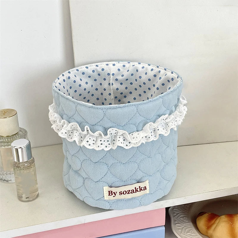 Stoff-Aufbewahrungskorb - Boho Design - 15x14cm