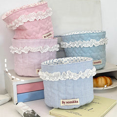 Stoff-Aufbewahrungskorb - Boho Design - 15x14cm