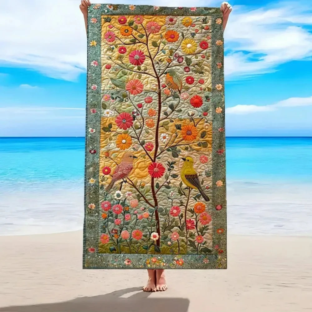 Schnelltrocknendes Strandtuch aus Baumwolle in modernem Stil, Farbe: Blau, Grösse: 100x180 cm