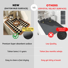 Super Absorbierende Küchenmatte – Diatomenschlamm – Verschiedene Grössen