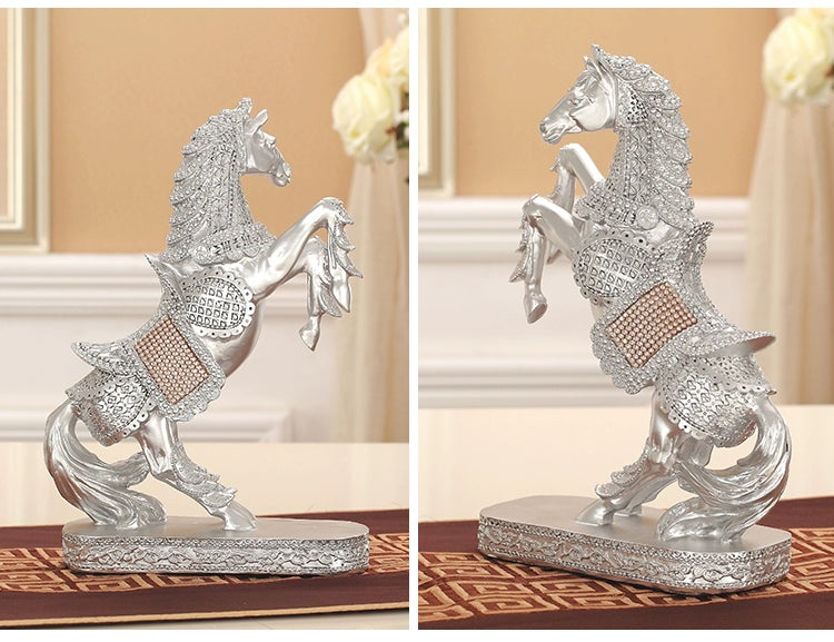 Pferdeskulptur – Origami-Design – Harz – Wohnaccessoire