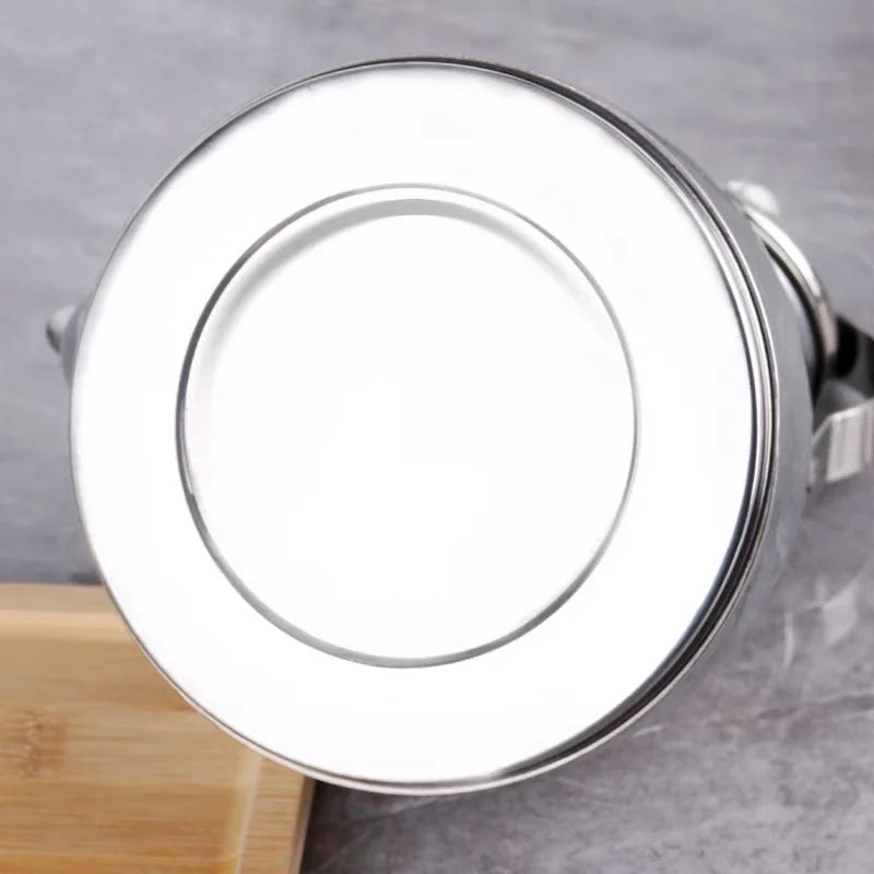 Edelstahl-Teekanne in Silber mit Hammerschlagstruktur, 2L Kapazität