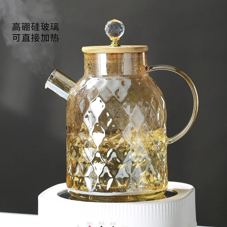 Teekannen-Set – Keramik & Glas – 1L Volumen