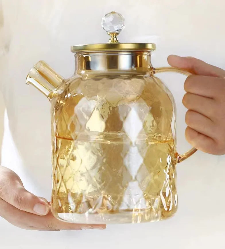 Teekannen-Set – Keramik & Glas – 1L Volumen