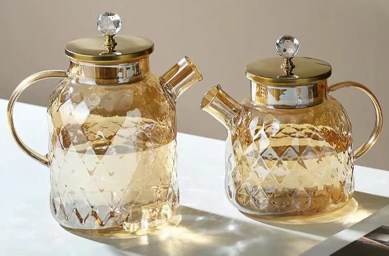 Teekannen-Set – Keramik & Glas – 1L Volumen