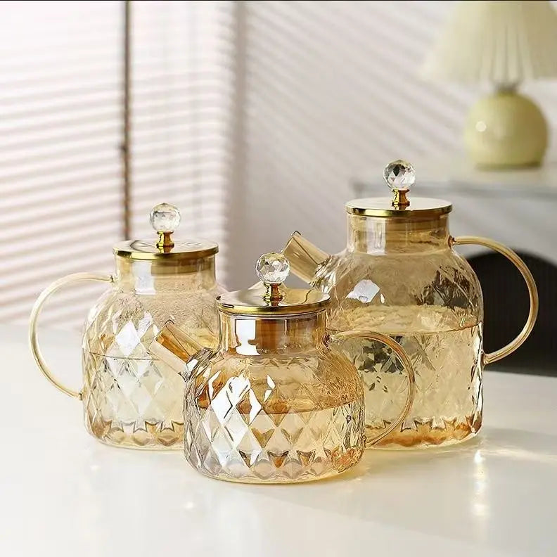 Teekannen-Set – Keramik & Glas – 1L Volumen