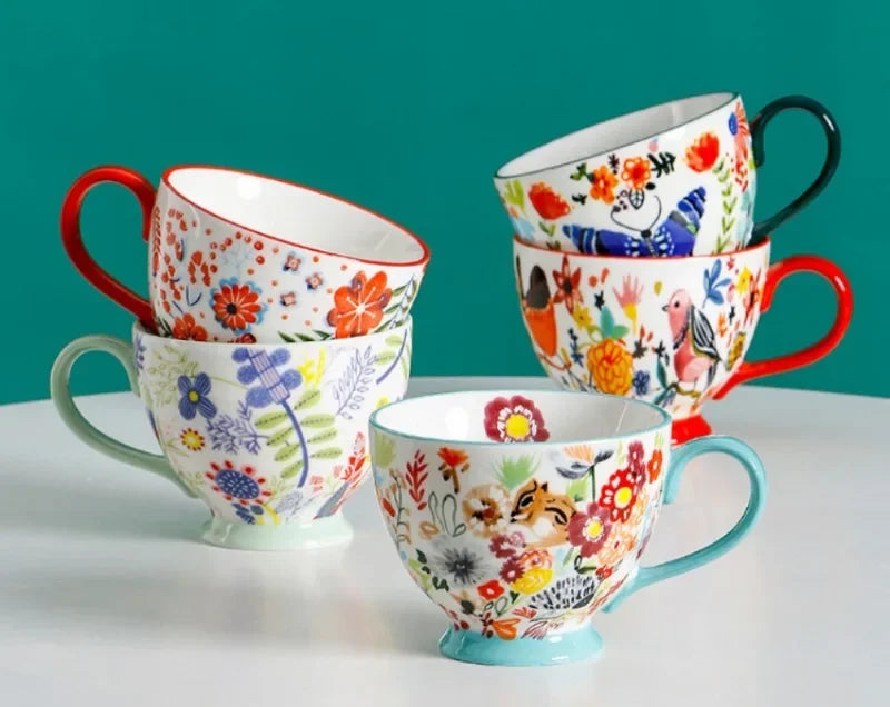 Teetasse – Porzellan – 450ml Handbemalt