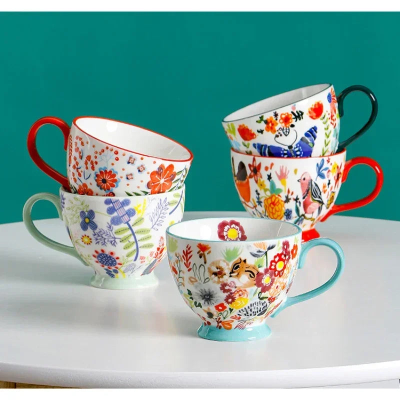 Teetasse – Porzellan – 450ml Handbemalt