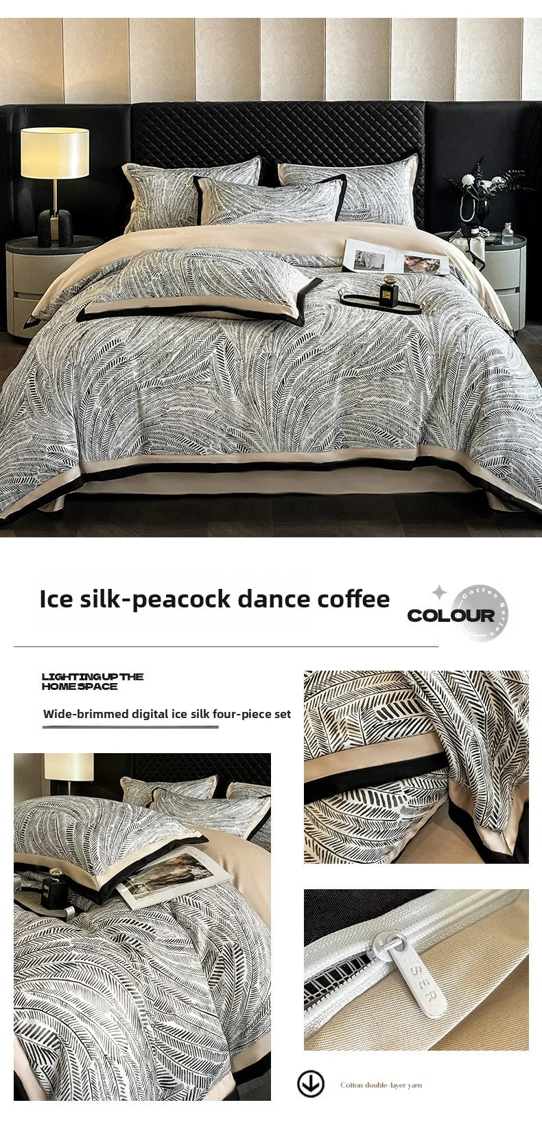 Tencel Bettwäsche im Leopardenmuster, Farbe: Leoparden Rosa, Grösse: 200x230 cm, eleganter Stil