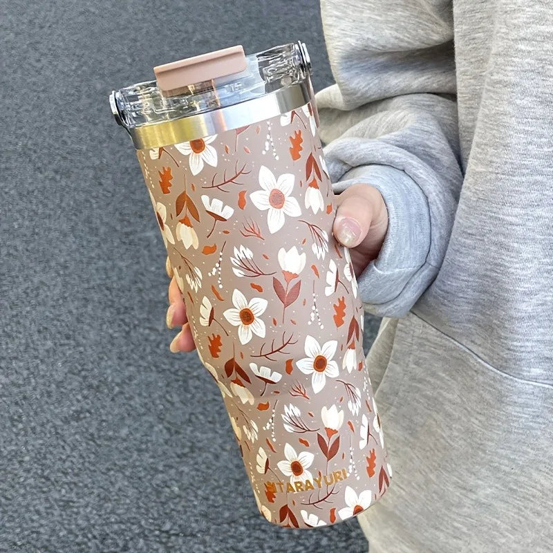 Thermo-Flasche – Edelstahl-Design – 900ml Fassungsvermögen