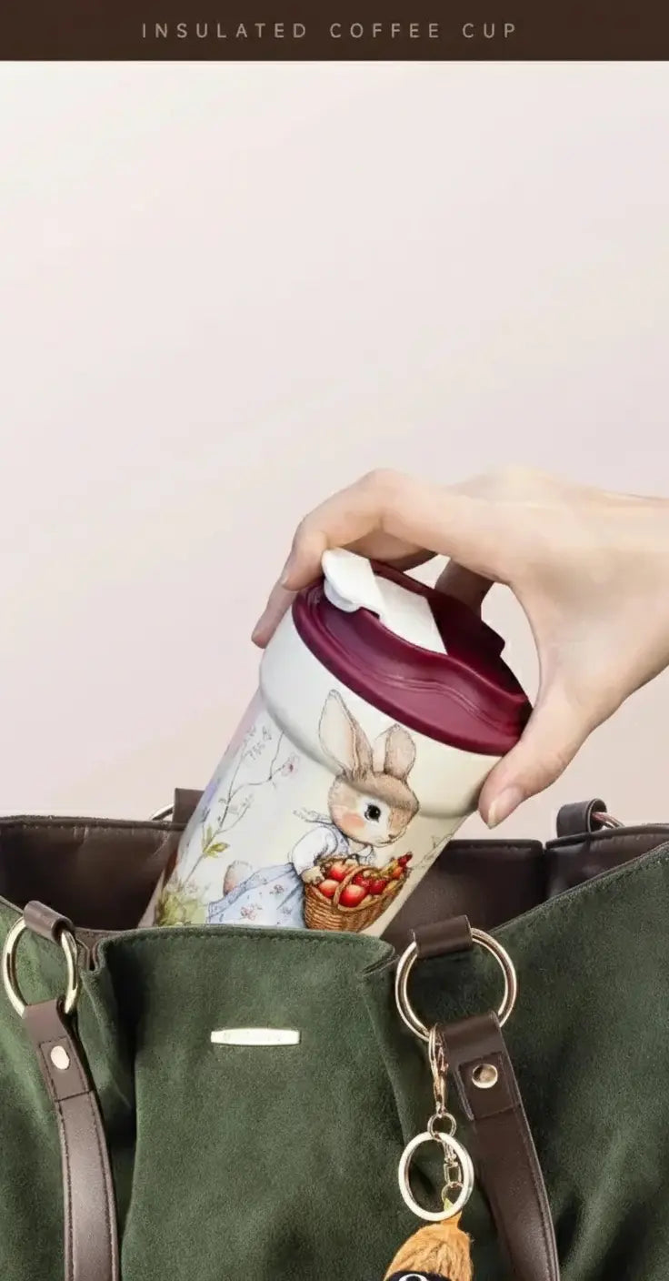 Thermosbecher – Keramikdesign – 420ml Vakuumflasche