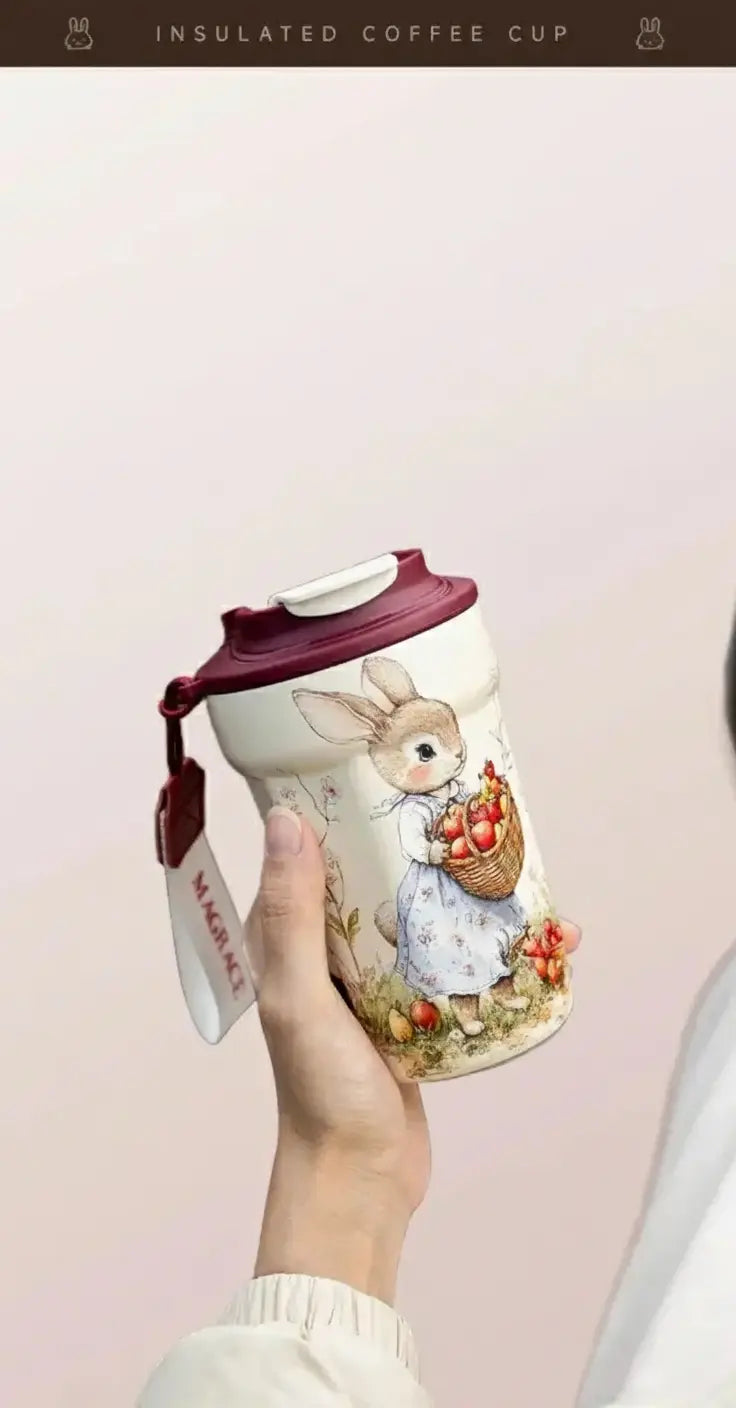 Thermosbecher – Keramikdesign – 420ml Vakuumflasche