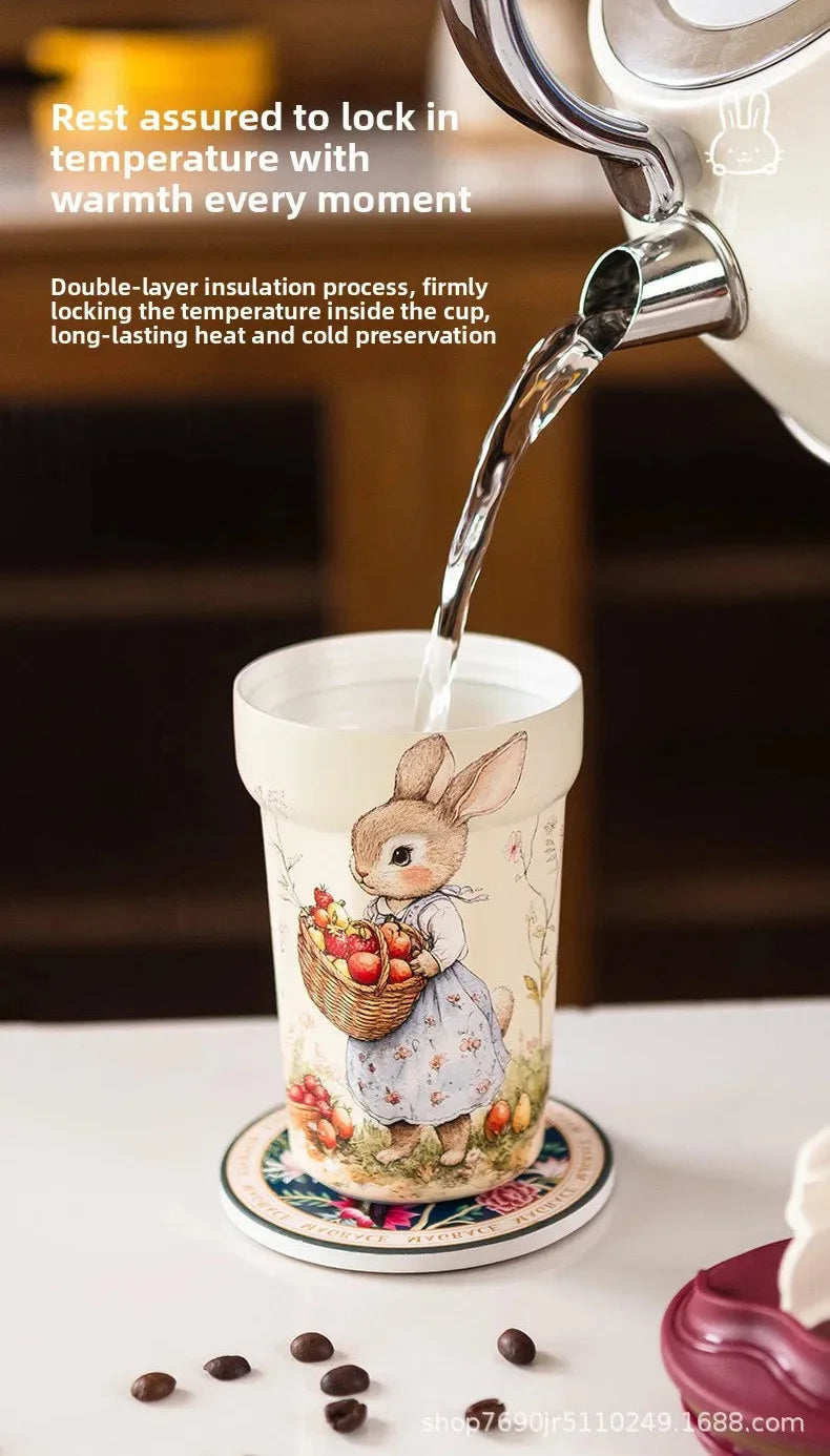 Thermosbecher – Keramikdesign – 420ml Vakuumflasche