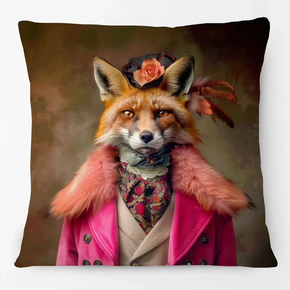 Tierportrait Kissenbezug – Weicher Stoff – Wohnzimmer