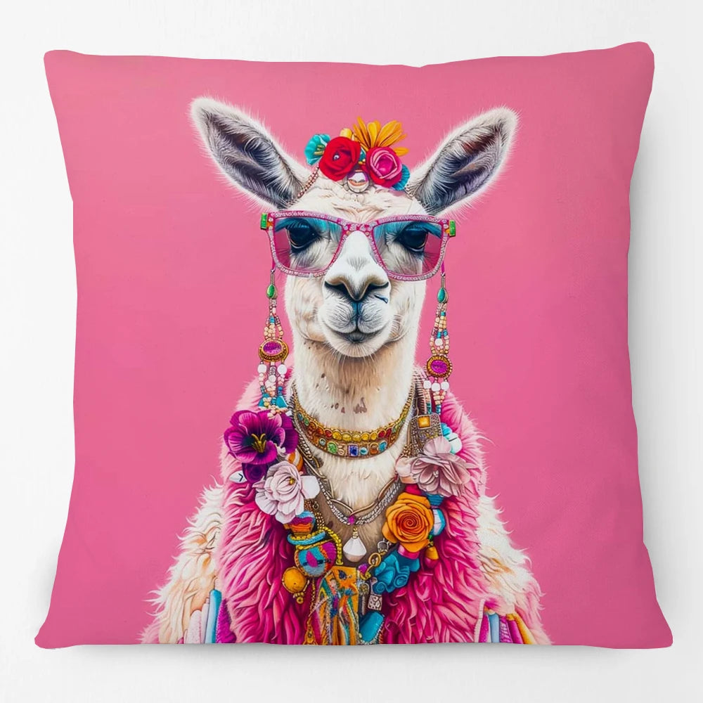 Tierportrait Kissenbezug – Weicher Stoff – Wohnzimmer