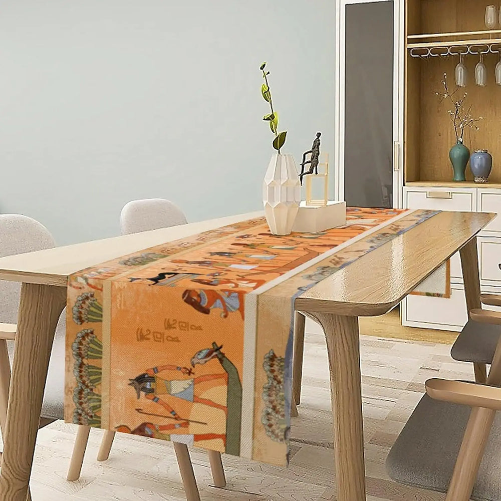 Tischläufer - Leinen Ägyptisch Design - 180x33cm