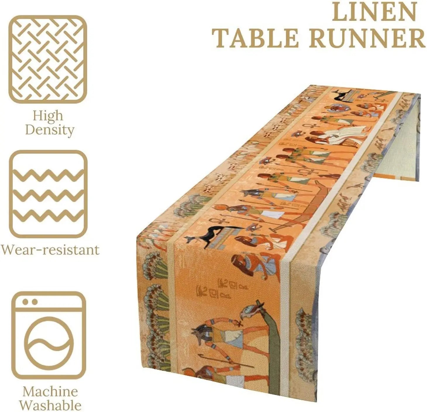 Tischläufer - Leinen Ägyptisch Design - 180x33cm