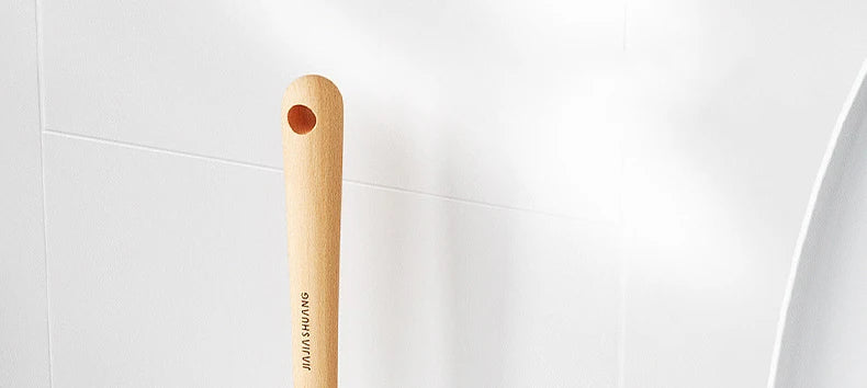 Toilettenbürste – Gebogenes Holzdesign – Wandmontage