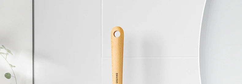 Toilettenbürste – Gebogenes Holzdesign – Wandmontage