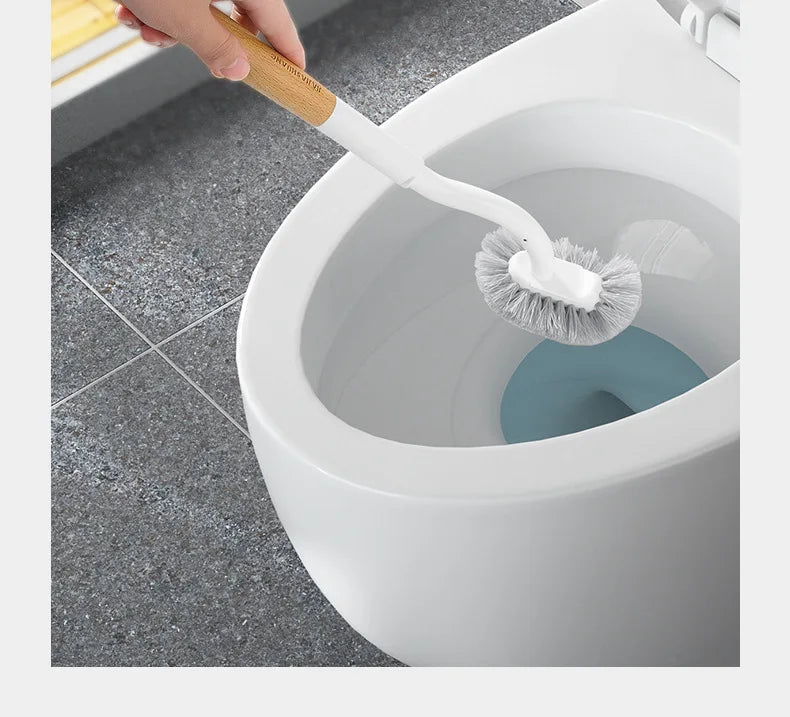Toilettenbürste – Gebogenes Holzdesign – Wandmontage