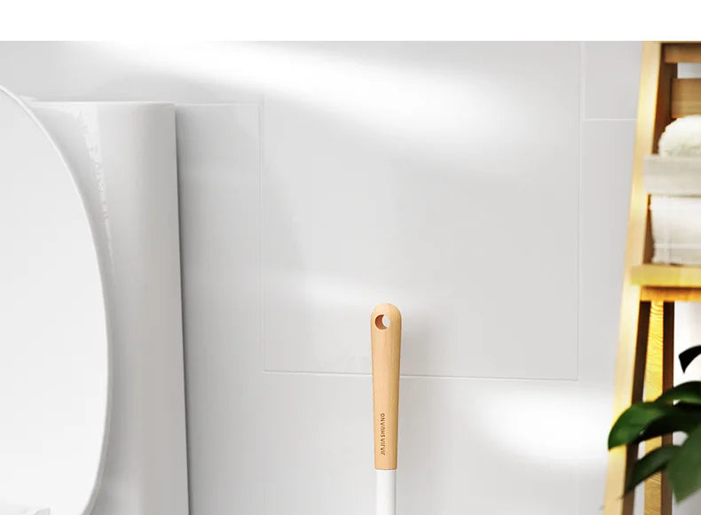 Toilettenbürste – Gebogenes Holzdesign – Wandmontage
