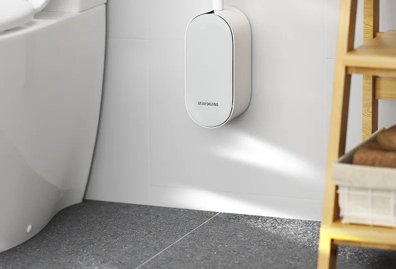 Toilettenbürste – Gebogenes Holzdesign – Wandmontage