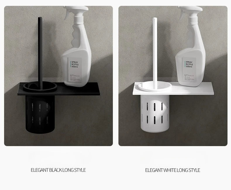 Toilettenbürstenhalter – Gebürstetes Gold Aluminium – Stilvolles Design