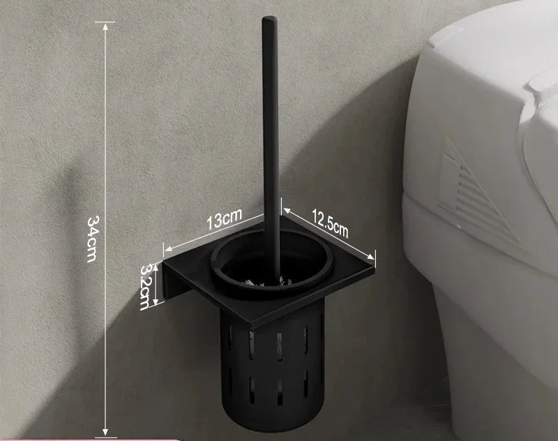 Toilettenbürstenhalter – Gebürstetes Gold Aluminium – Stilvolles Design