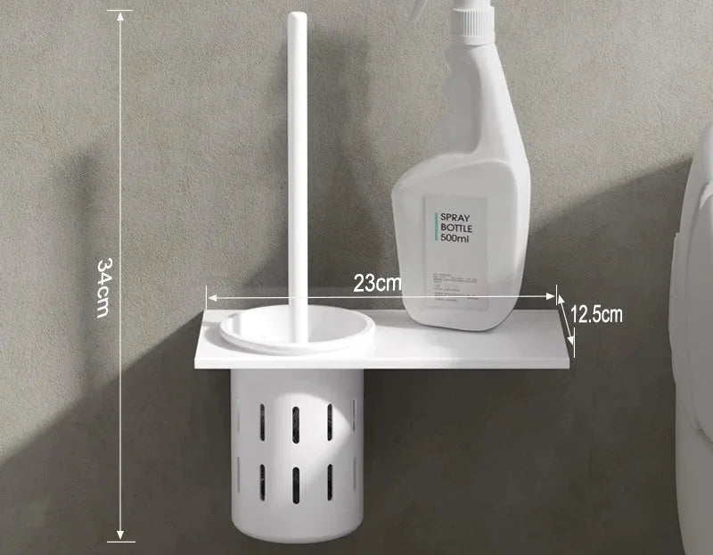 Toilettenbürstenhalter – Gebürstetes Gold Aluminium – Stilvolles Design