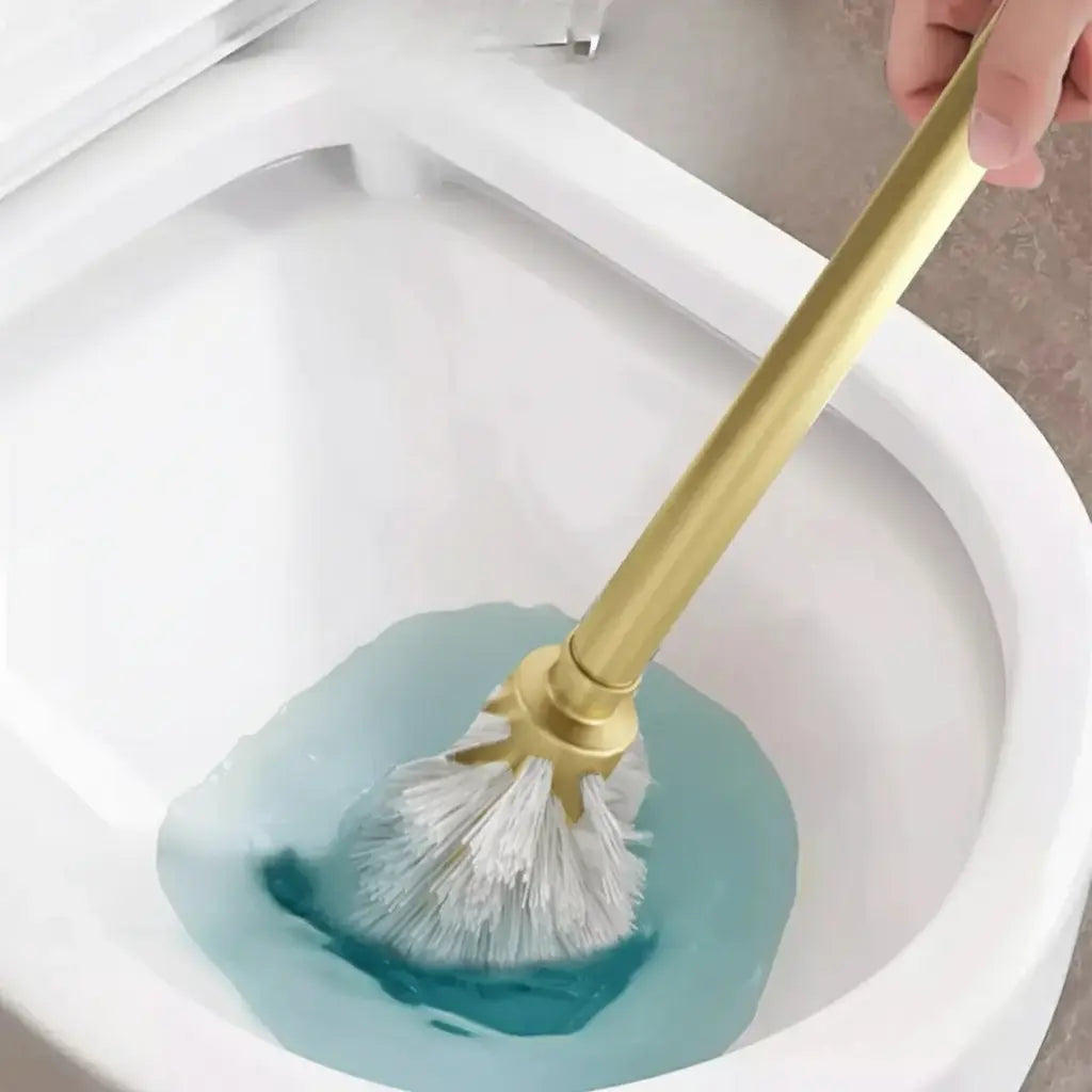 Toilettenbürstenhalter – Gebürstetes Gold Aluminium – Stilvolles Design
