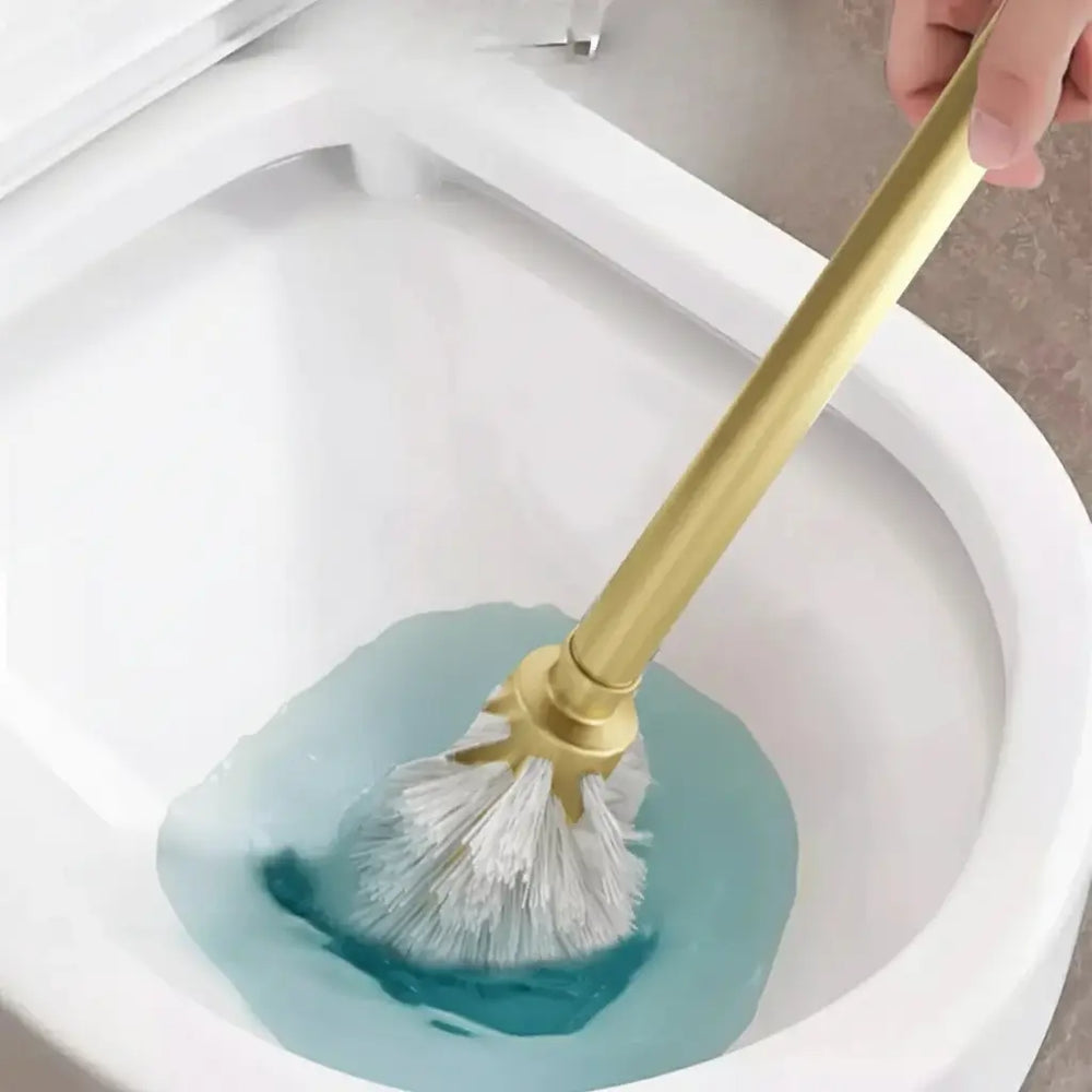 Toilettenbürstenhalter – Gebürstetes Gold Aluminium – Stilvolles Design