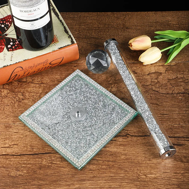 Toilettenpapierhalter Kristall – Glitzer Chrome Design Bad