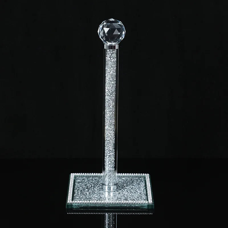 Toilettenpapierhalter Kristall – Glitzer Chrome Design Bad