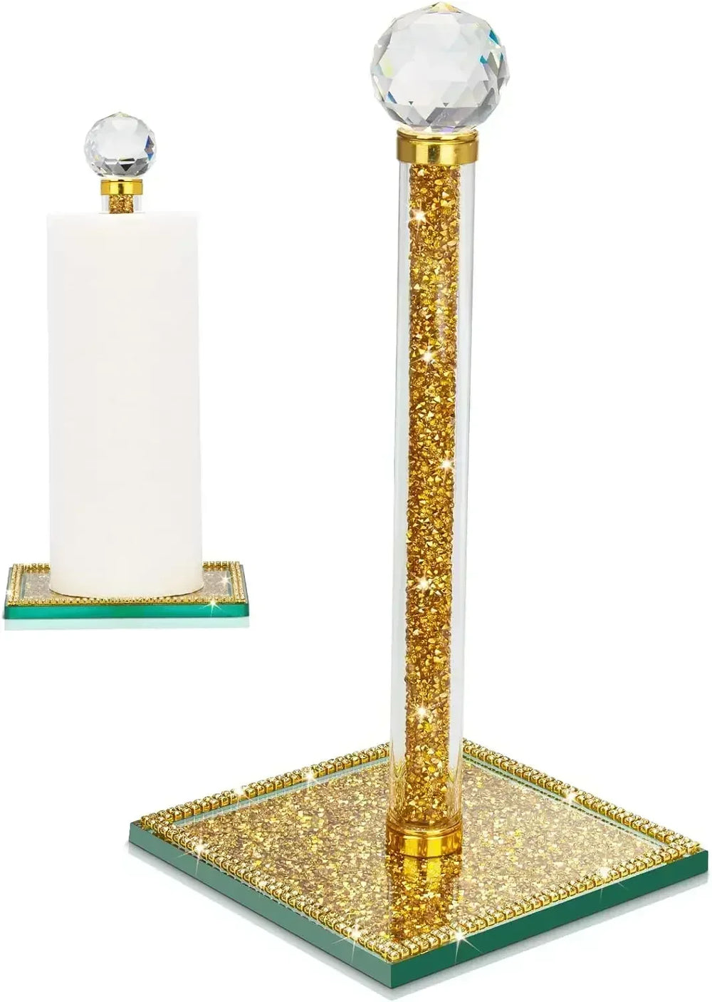 Toilettenpapierhalter Kristall – Glitzer Chrome Design Bad