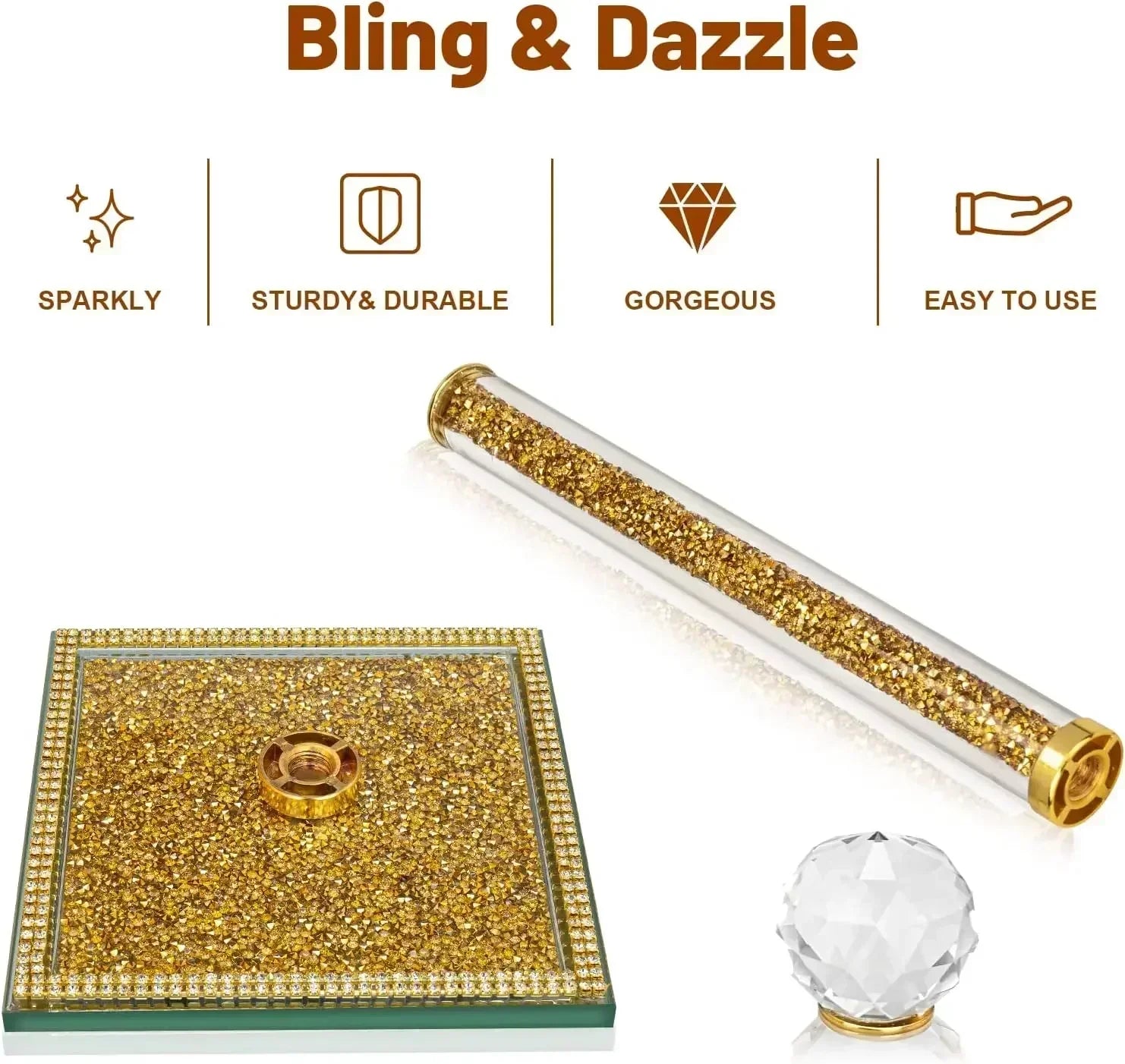 Toilettenpapierhalter Kristall – Glitzer Chrome Design Bad