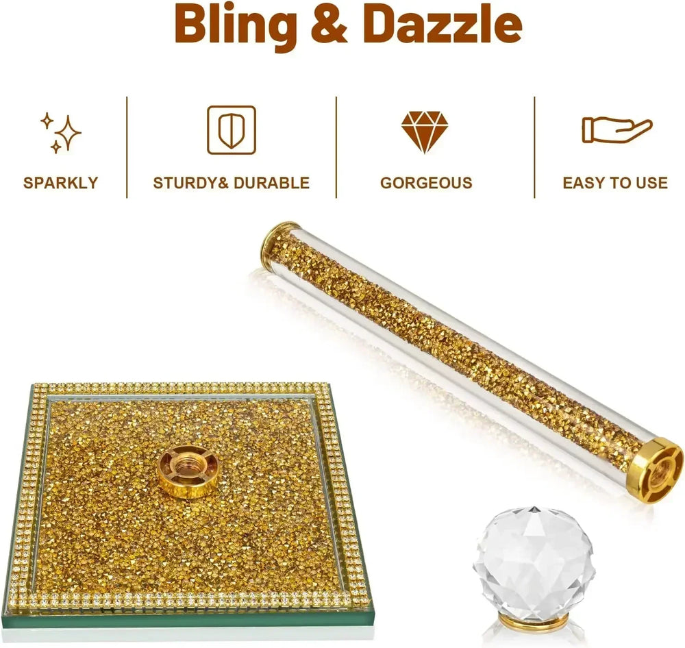 Toilettenpapierhalter Kristall – Glitzer Chrome Design Bad